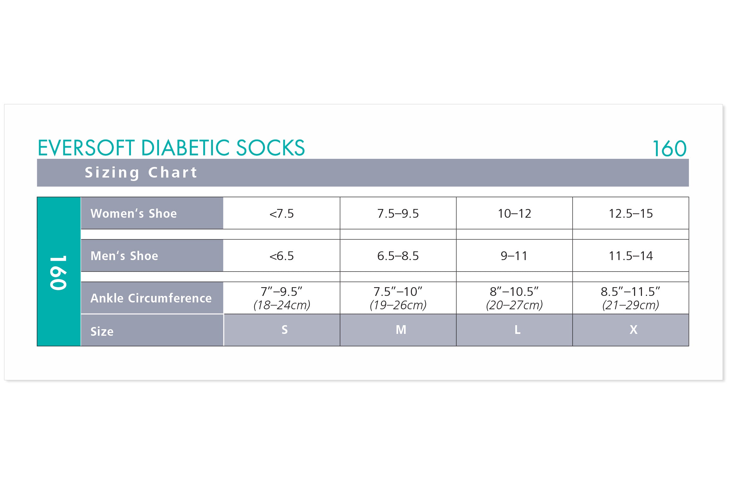 Unisex Eversoft Diabetic Sock Calf White X Large 8-15mmHg