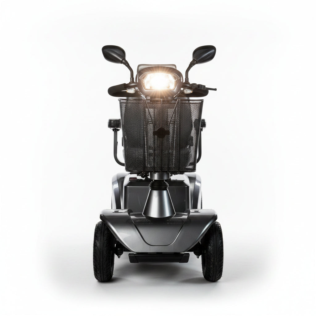Sunrise Fortress S700 4-Wheel, Luxury Performance  Scooter, Carbon Grey Metallic