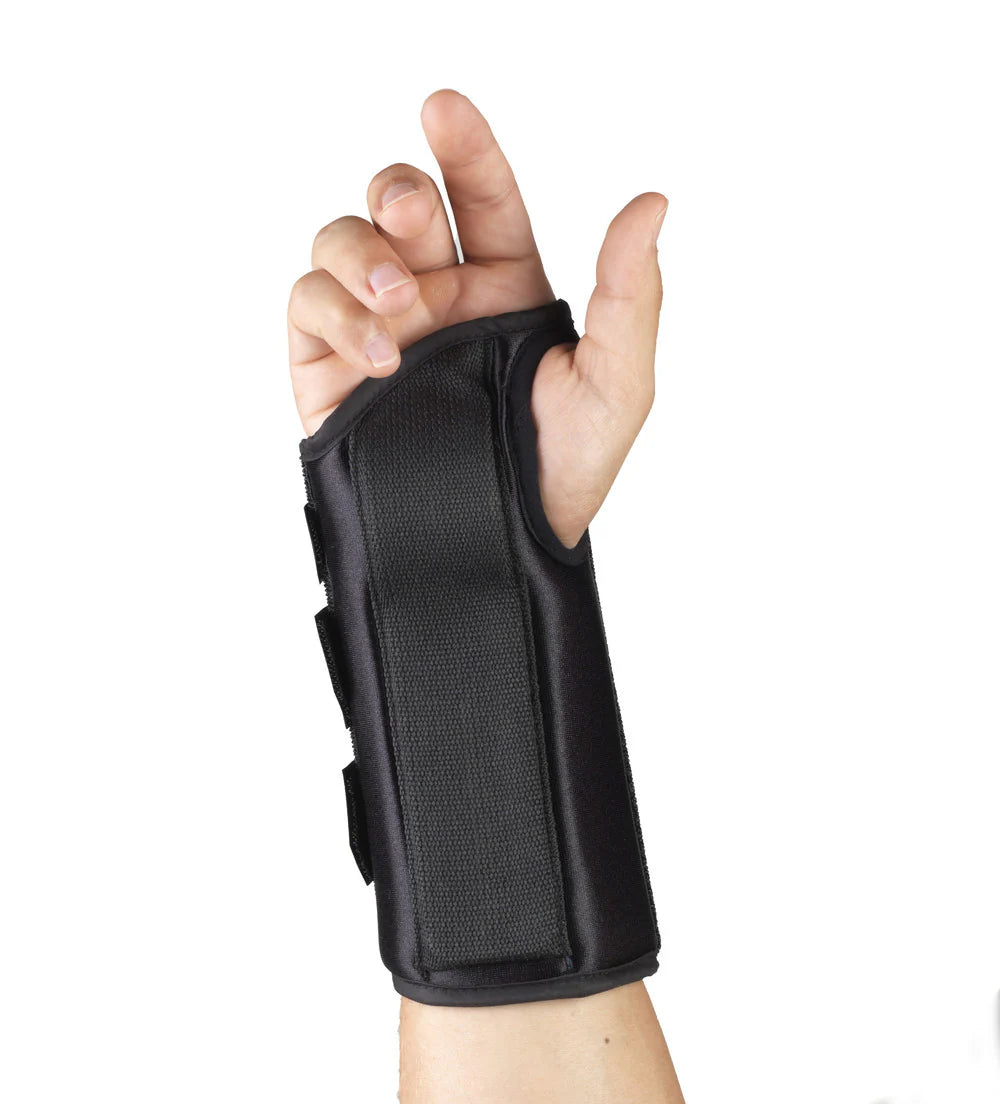 8" Maximum Wrist Splint Brace Large (7.5"-8.5") Left Side Black Latex-Free
