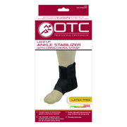 Lace-Up Ankle Stabilizer Brace W/Adjustable Criss-Cross Strap Black S (11-12")