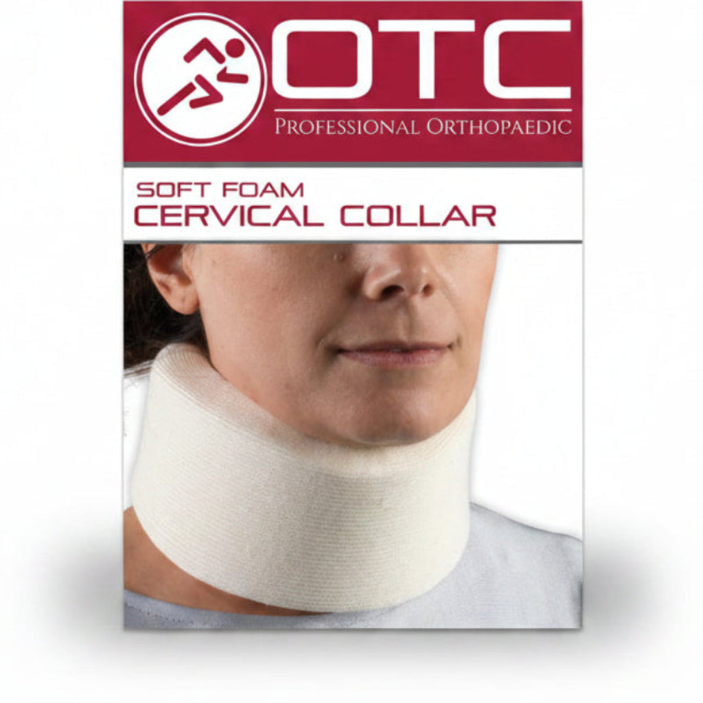 3" Soft Foam Cervical Collar Minimum Support Brace Large (17.5-19.5") White Latex-Free