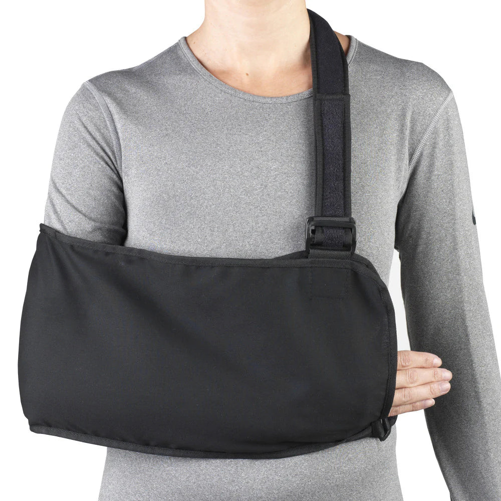 Lightweight Shoulder Immobilizer Brace W/Removable Webbing L (8X15") BLACK