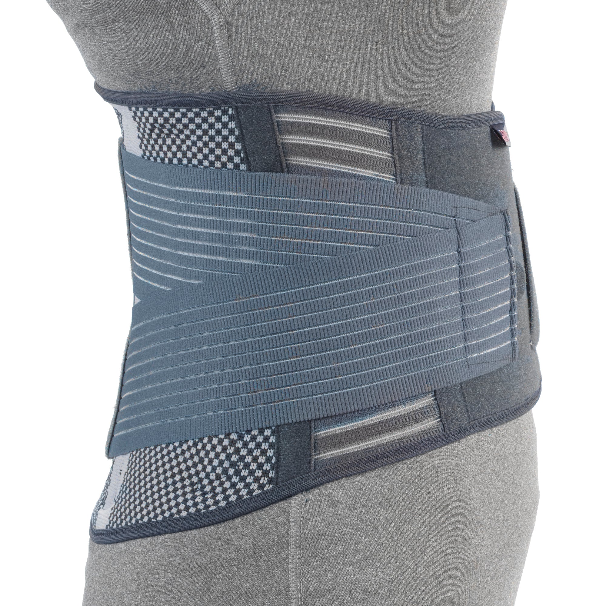 Medium Theratex Lumbosacral Brace Support 10" Back W/Flexible Stays Grey X-Large (41-44")
