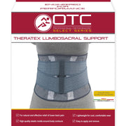 Medium Theratex Lumbosacral Brace Support 10" Back W/Flexible Stays Grey X-Large (41-44")