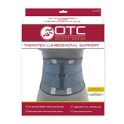 Medium Theratex Lumbosacral Brace Support 10" Back W/Flexible Stays Grey Large (37-40")