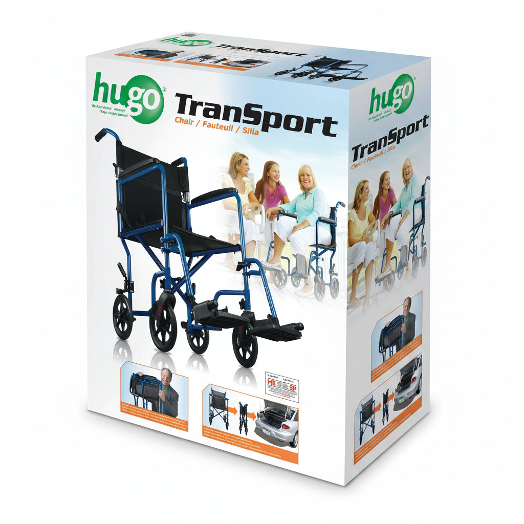 Drive Hugo Transport Chair 19" Blue