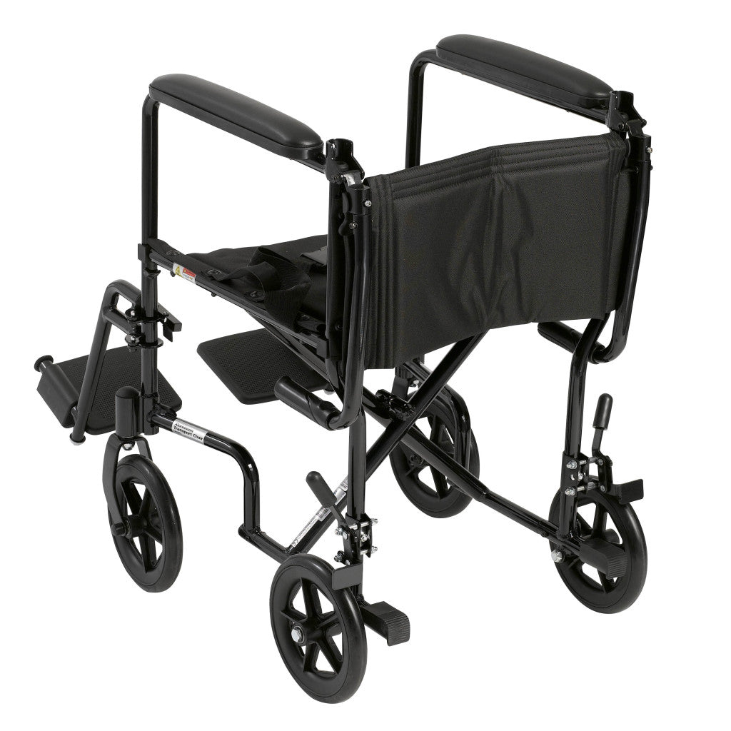 Aluminum Transport Chair 19" Black - Rental