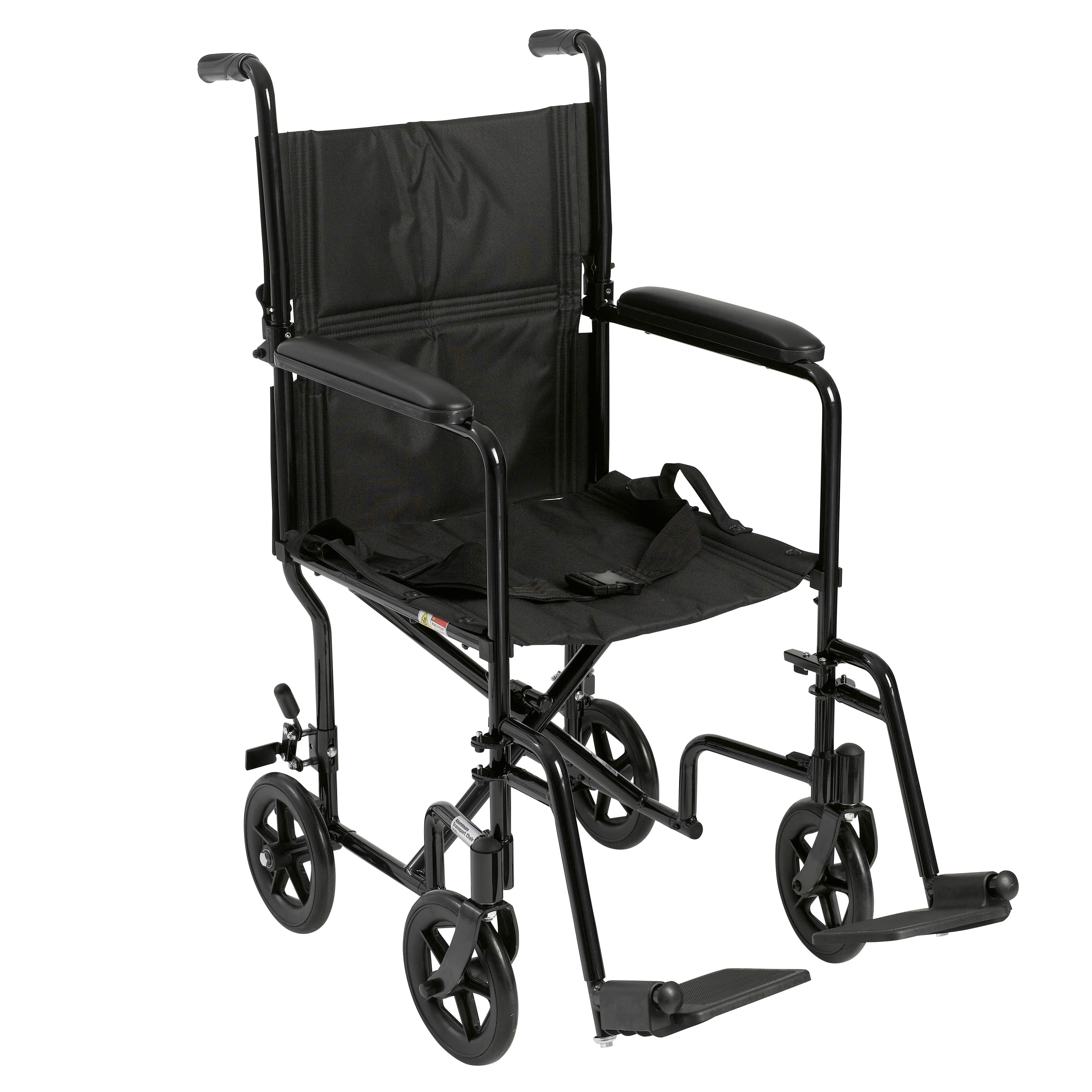 Aluminum Transport Chair 19" Black - Rental