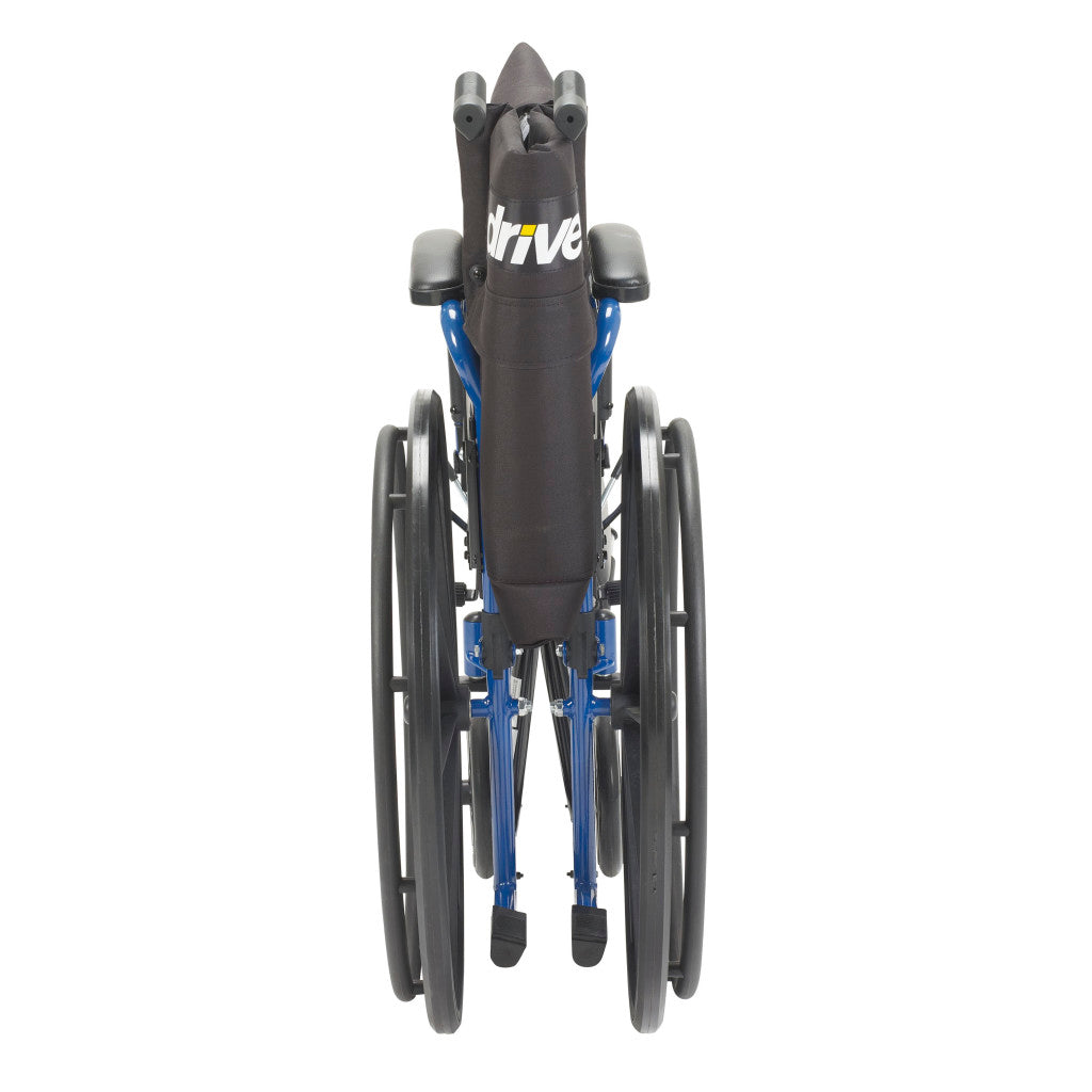 Blue Streak Wheelchair 18" Flip Back Desk Arms Swing Away Footrest - Rental