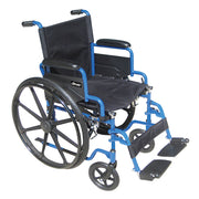 Blue Streak Wheelchair 18" Flip Back Desk Arms Swing Away Footrest - Rental