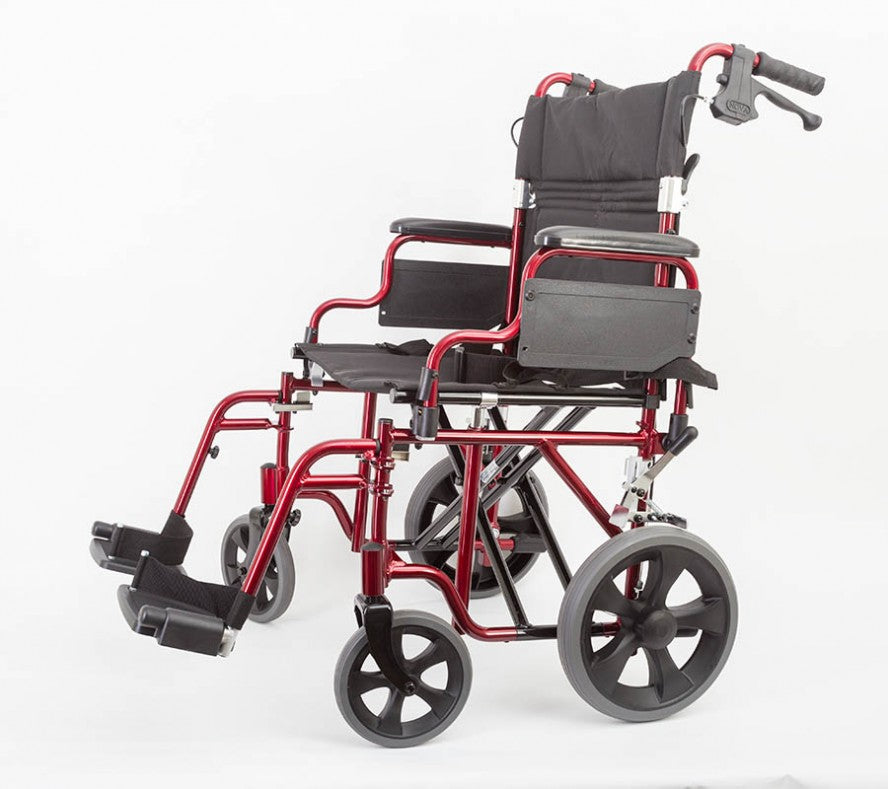 Continent Globe Transport Chair DLX 19"/ 12" Wheels/ Desk Light A