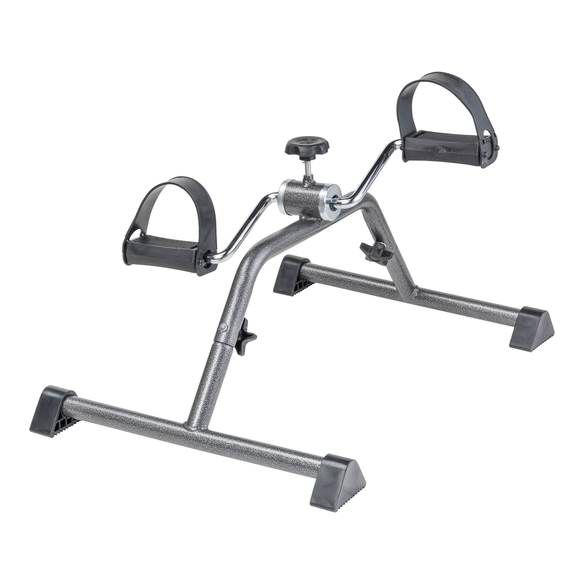 Small exercise bike with handlebars on a white background
