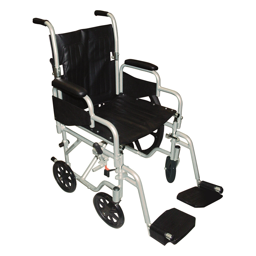 Poly-Fly Wheelchair/Transport Chair 18" With Anti Tippers