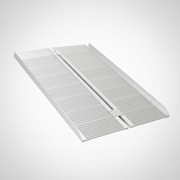 Silver ramp on a light gray background
