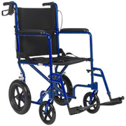 Expedition Lightweight Aluminum Transport Chair Light Blue