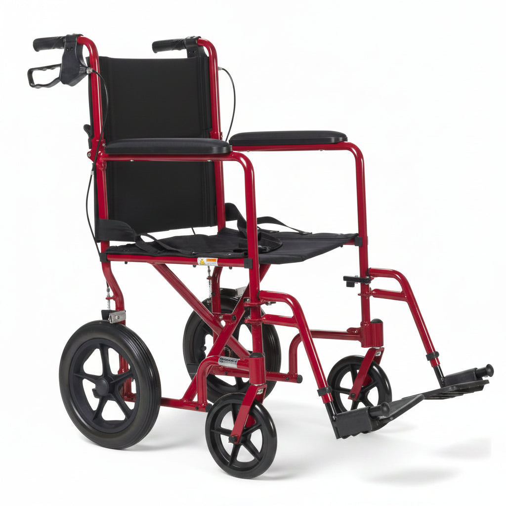 Expedition Lightweight Aluminum Transport Chair Red