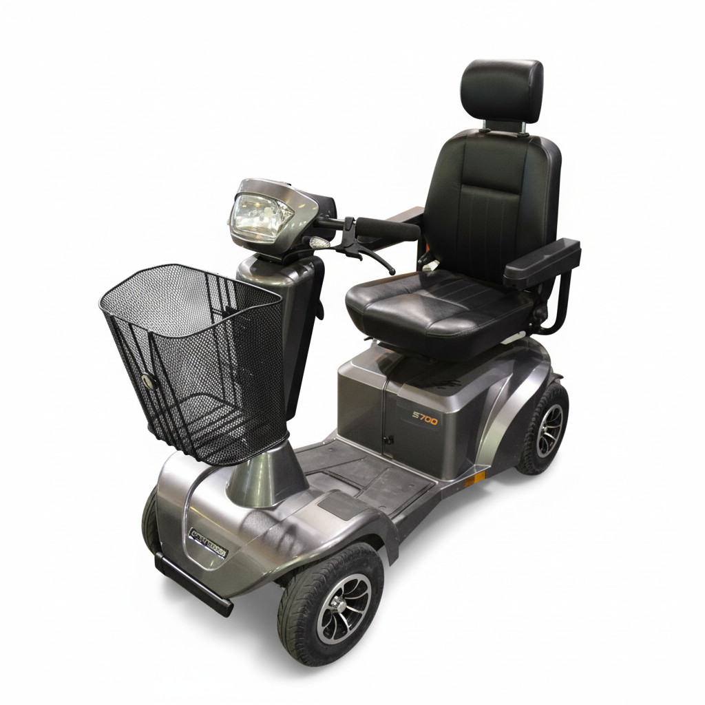 Sunrise Fortress S700 4-Wheel, Luxury Performance  Scooter, Carbon Grey Metallic
