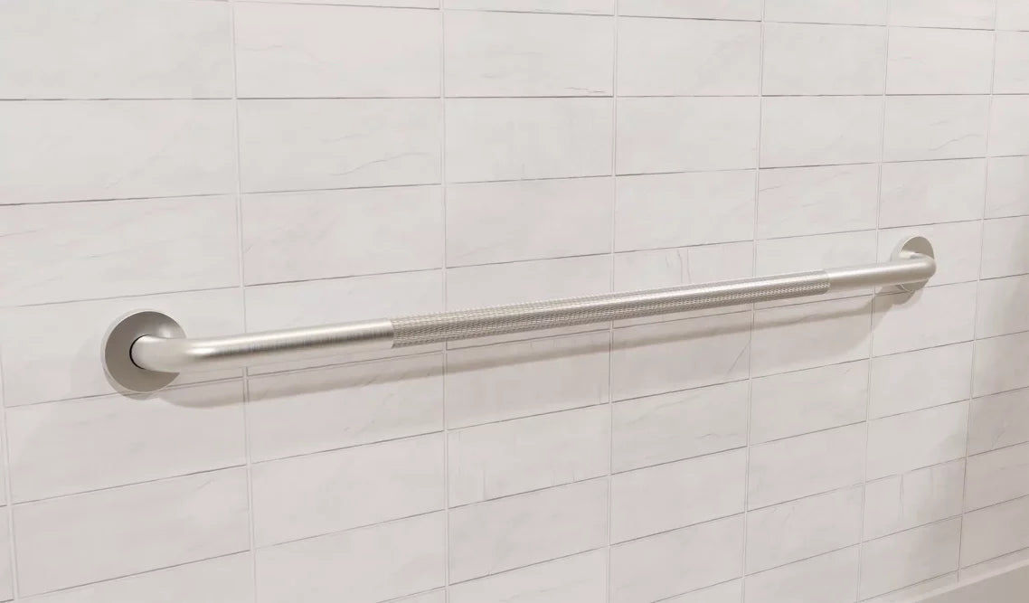 HealthCraft 42-Inch Easy Mount Grab Bar Stainless Knurled