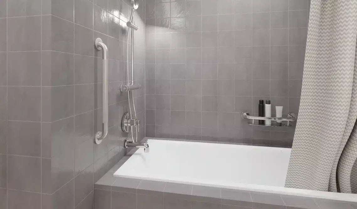 HealthCraft 42-Inch Easy Mount Grab Bar Stainless Knurled