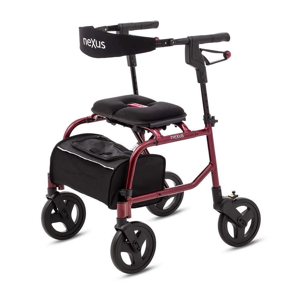 Rollator with 'nexus' branding on a white background