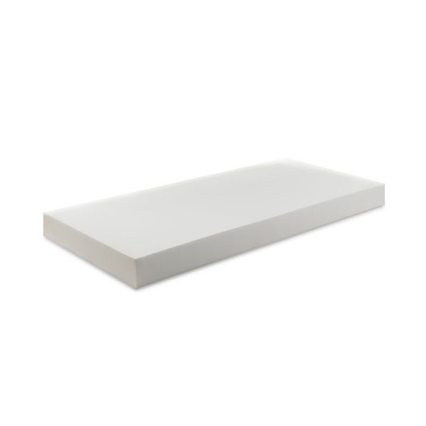 White rectangular mattress on a white background