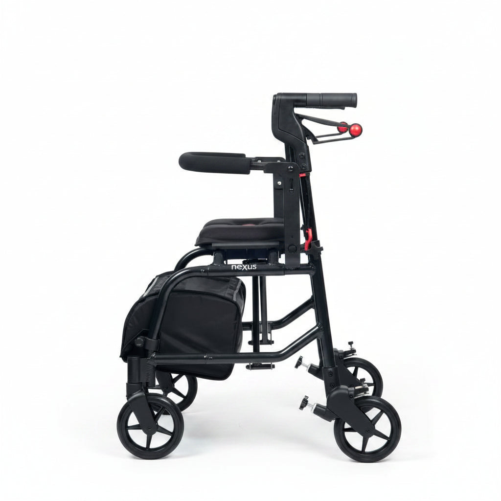 Nexus One Supper Low 17" Rollator Black