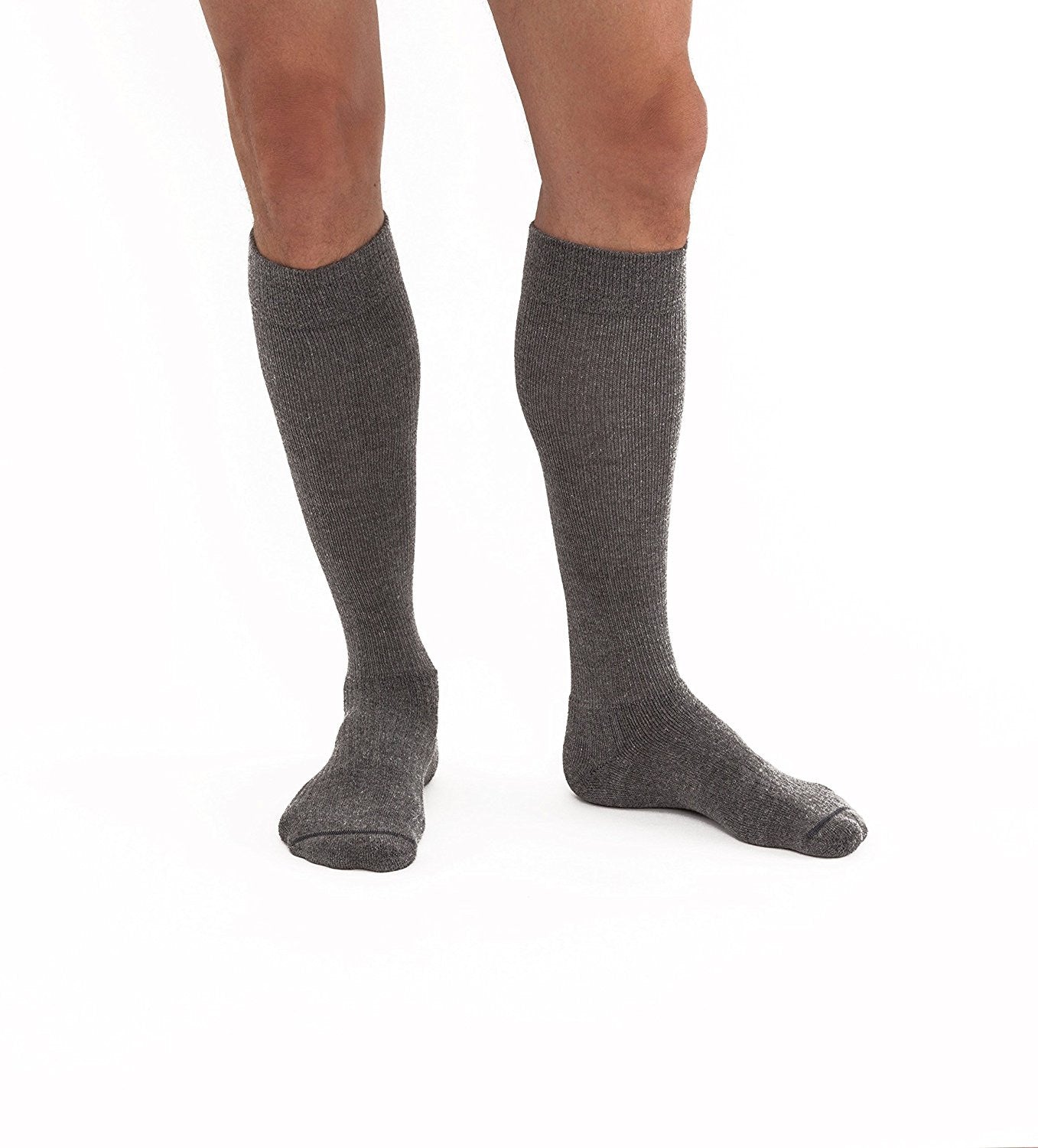 JOBST ActiveWear Compression Socks 15-20 mmHg, Knee High, Closed Toe, GREY, LG