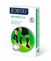 JOBST ActiveWear Compression Socks 15-20 mmHg, Knee High, Closed Toe, Cool Black, LG