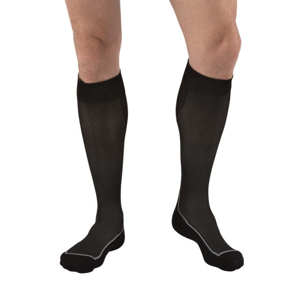 JOBST SPORT STOCKING UNISEX, 15-20MMHG, LG, BLACK, CLOSED TOE