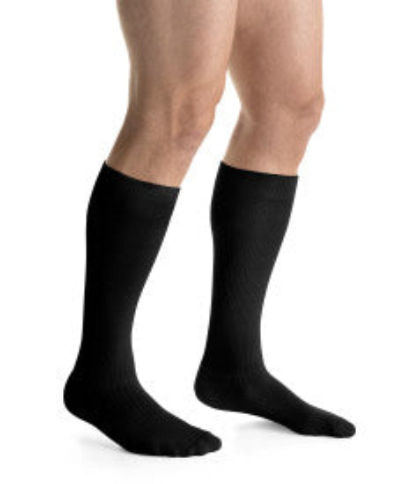JOBST ActiveWear Compression Socks 15-20 mmHg, Knee High, Closed Toe, Cool Black, Medium