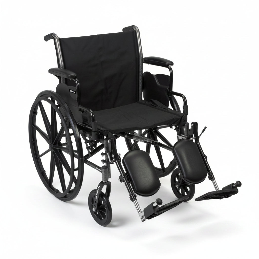 Cruiser III Wheelchair 18" Elevating Legrest Black