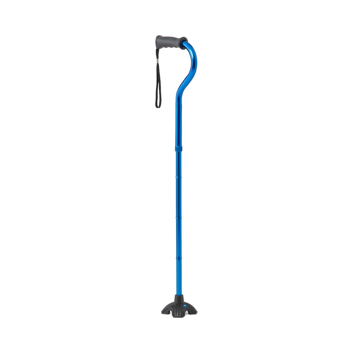 Folding Offset 4 Point Cane Blue