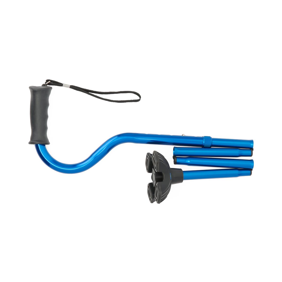 Folding Offset 4 Point Cane Blue