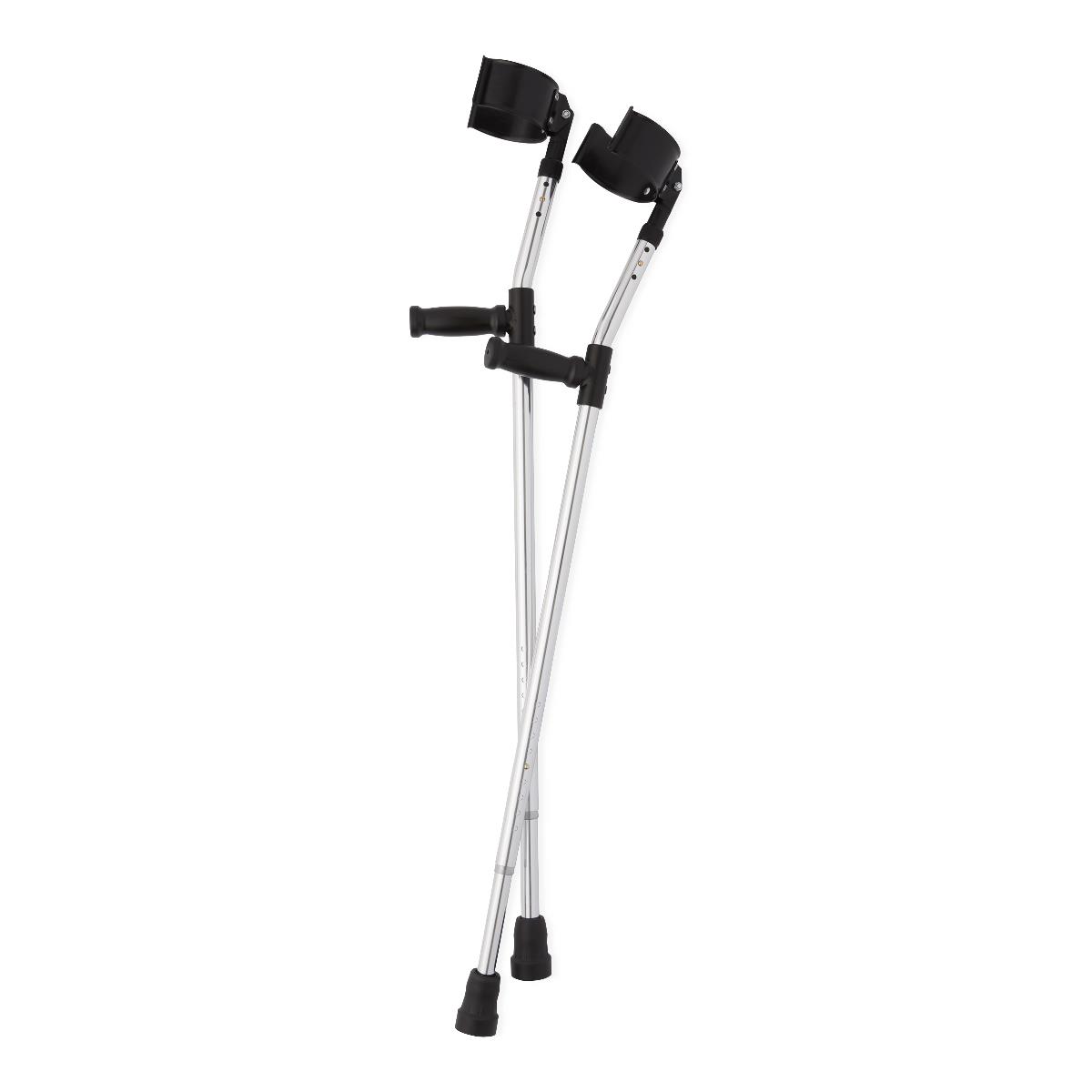 Pair of crutches on a white background