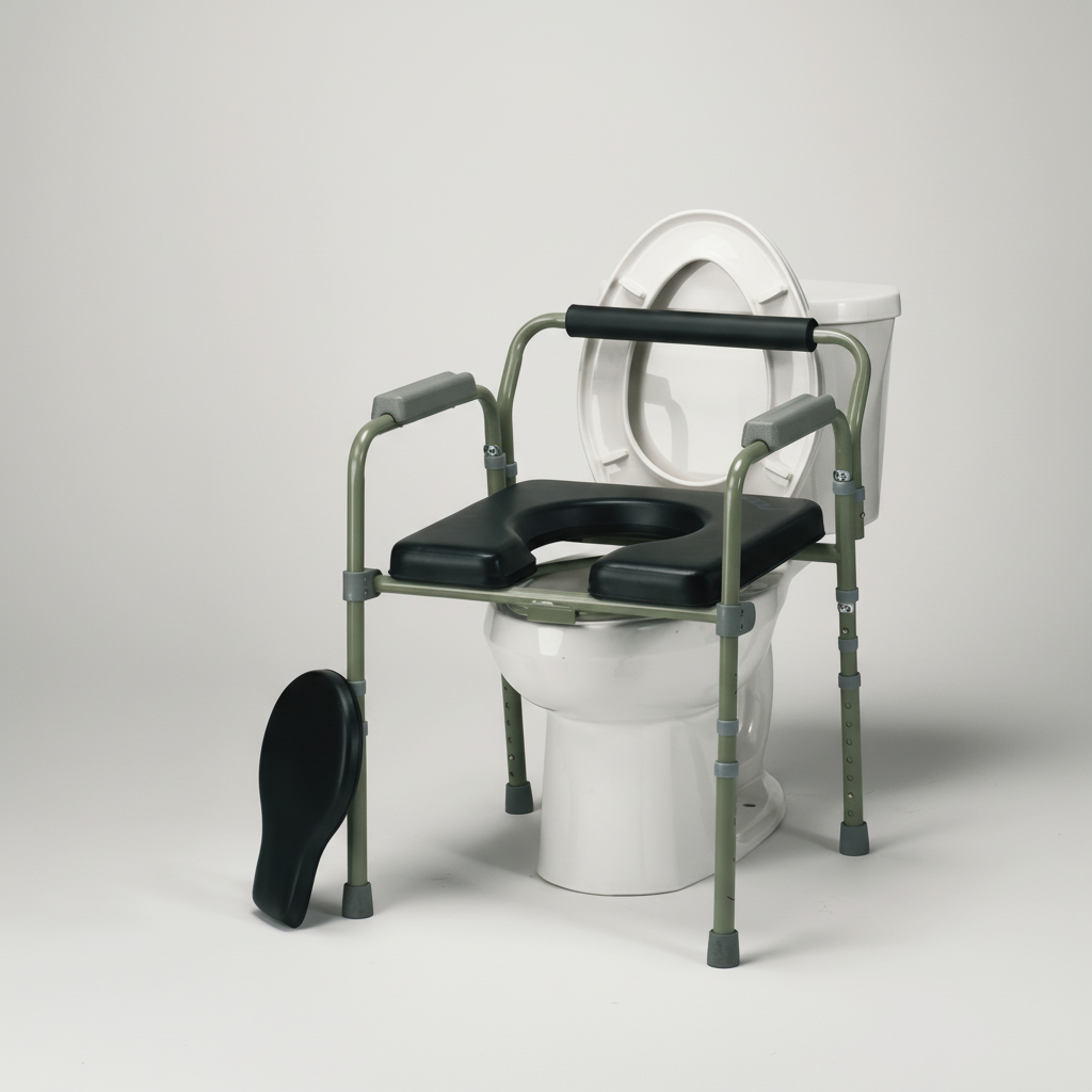 Padded Folding Commode Chair