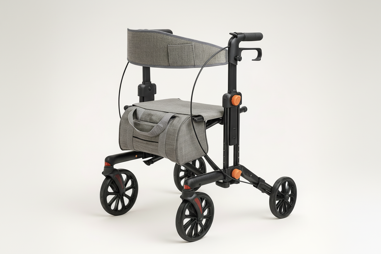 Stride 3 In 1 Rollator - Black and Grey