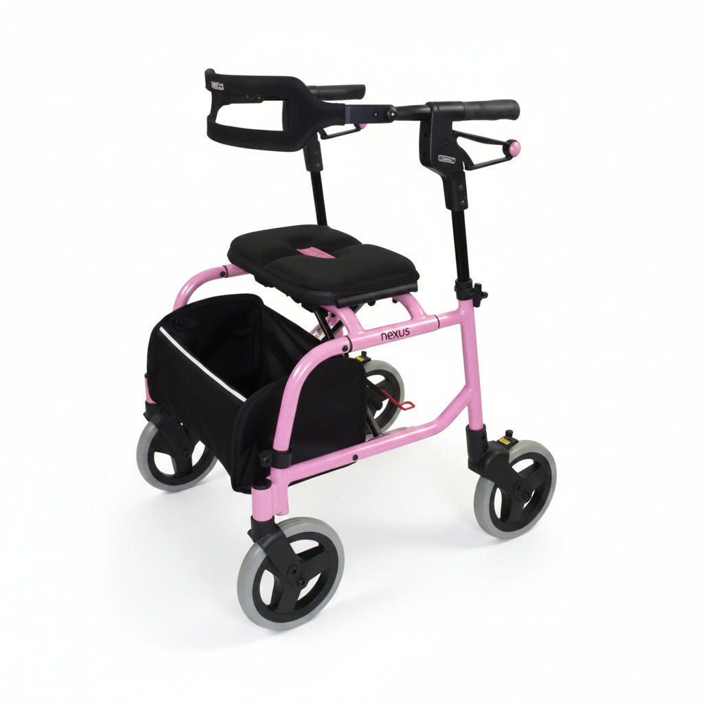 Nexus 3 Low 22" Rollator Pink