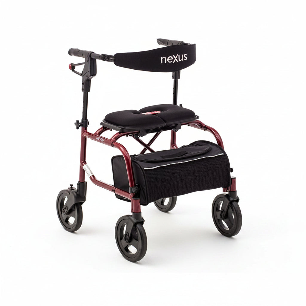 Nexus 3 Low 22" Rollator Burgundy