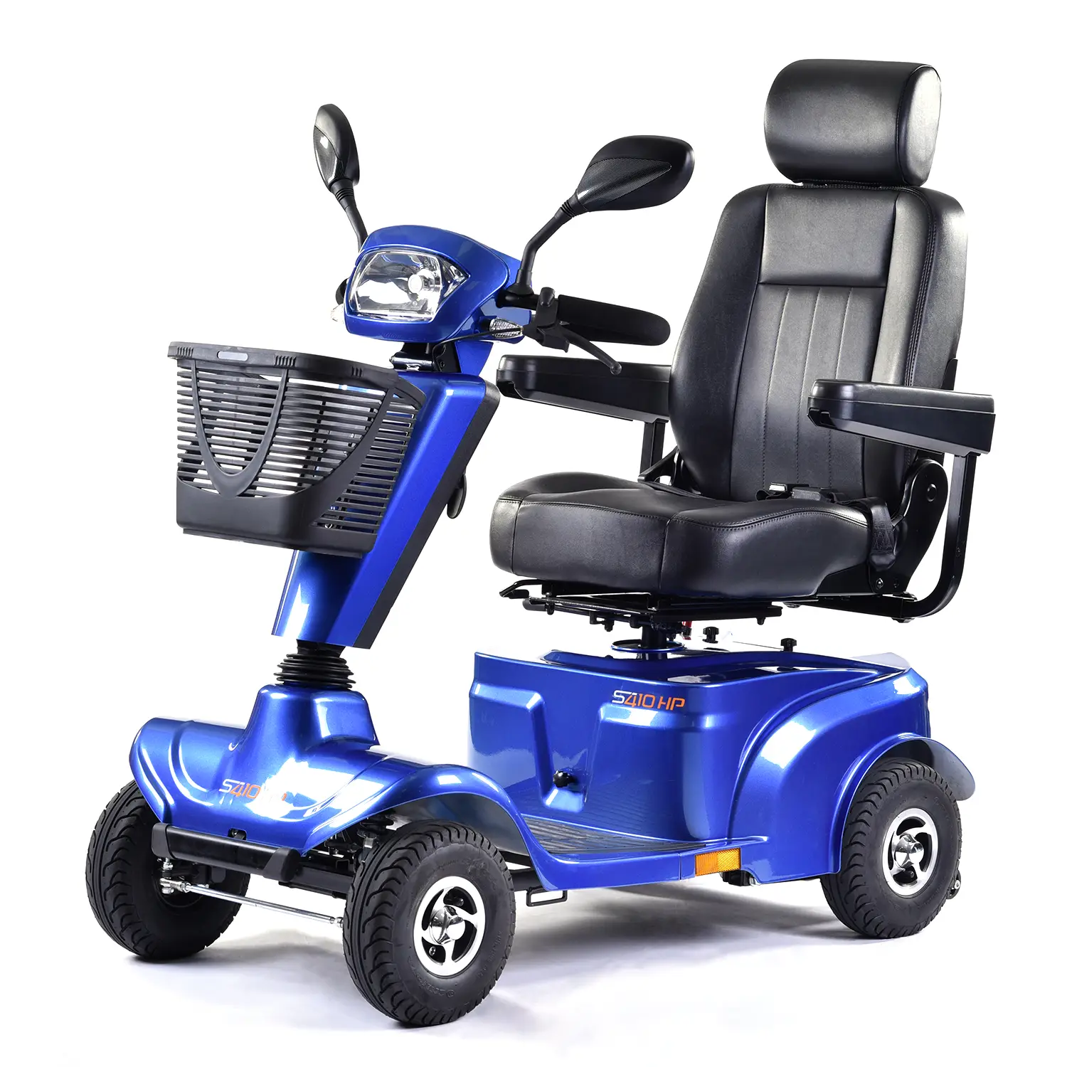 Sunrise Fortress S410 Standard Lightweight Powered Mobility Scooter Blue Batteries Included