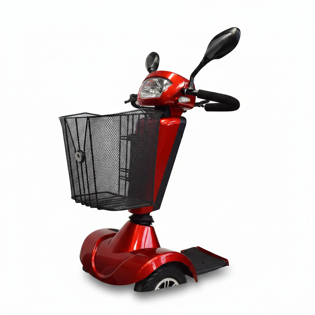 Sunrise Fortress S425 Lightweight Powered Mobility Scooter Red Batteries Included