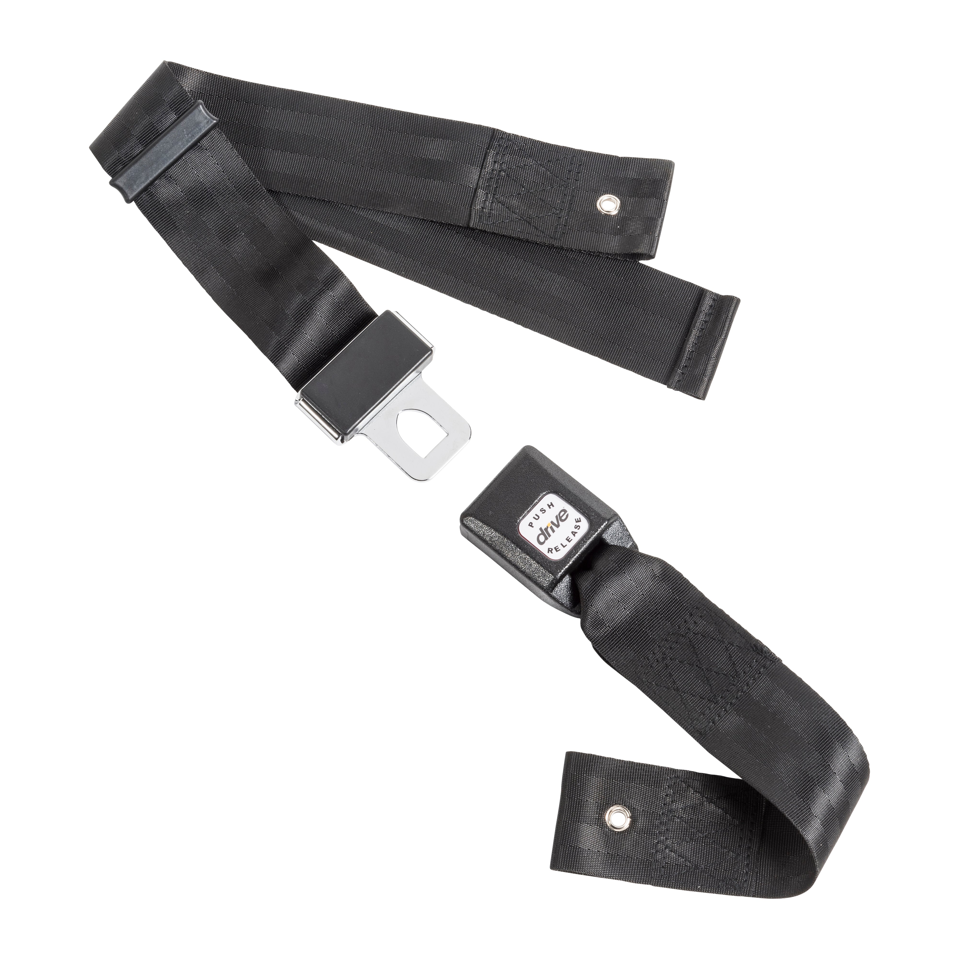 Wheelchair Seat Belt Auto-Clasp Closure Type Black