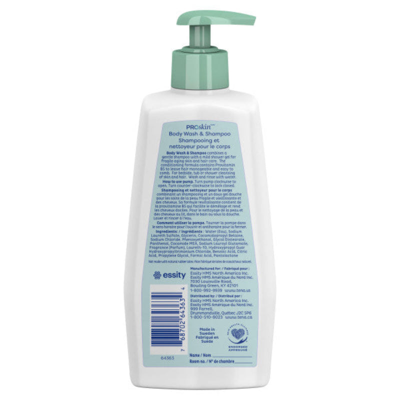 TENA ProSkin Body Wash & Shampoo Scented 16.9 fl. oz. 500 ml Pump Bottle