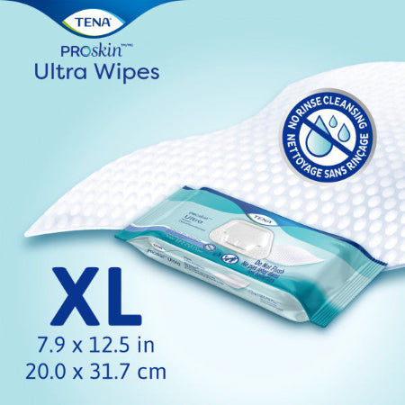 TENA ProSkin Ultra Wipes, Washcloth, Unscented, 48 count