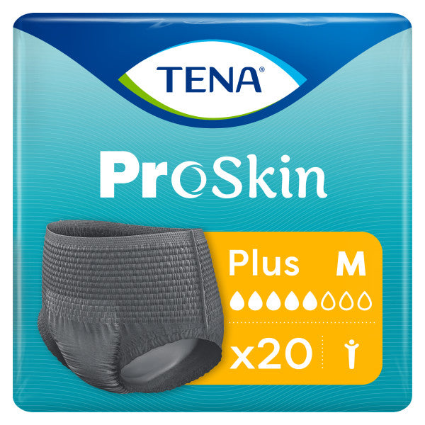 TENA ProSkin Protective Underwear for Men, Moderate Absorbency, Medium, 20 Count