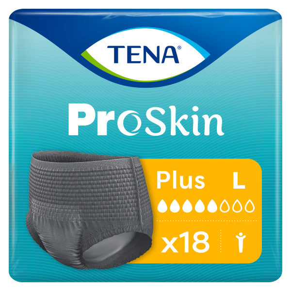 TENA ProSkin Protective Underwear for Men, Moderate Absorbency, Large, 18 Count