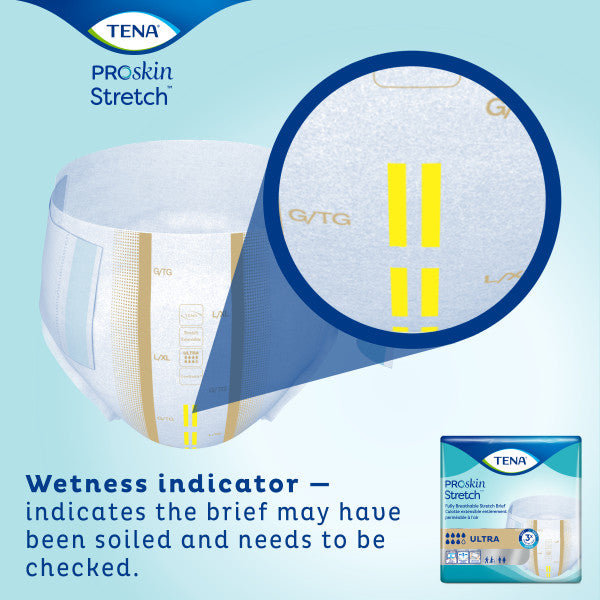 TENA ProSkin Stretch Ultra Brief, Heavy Absorbency, Unisex, Large/X-Large, 36 count