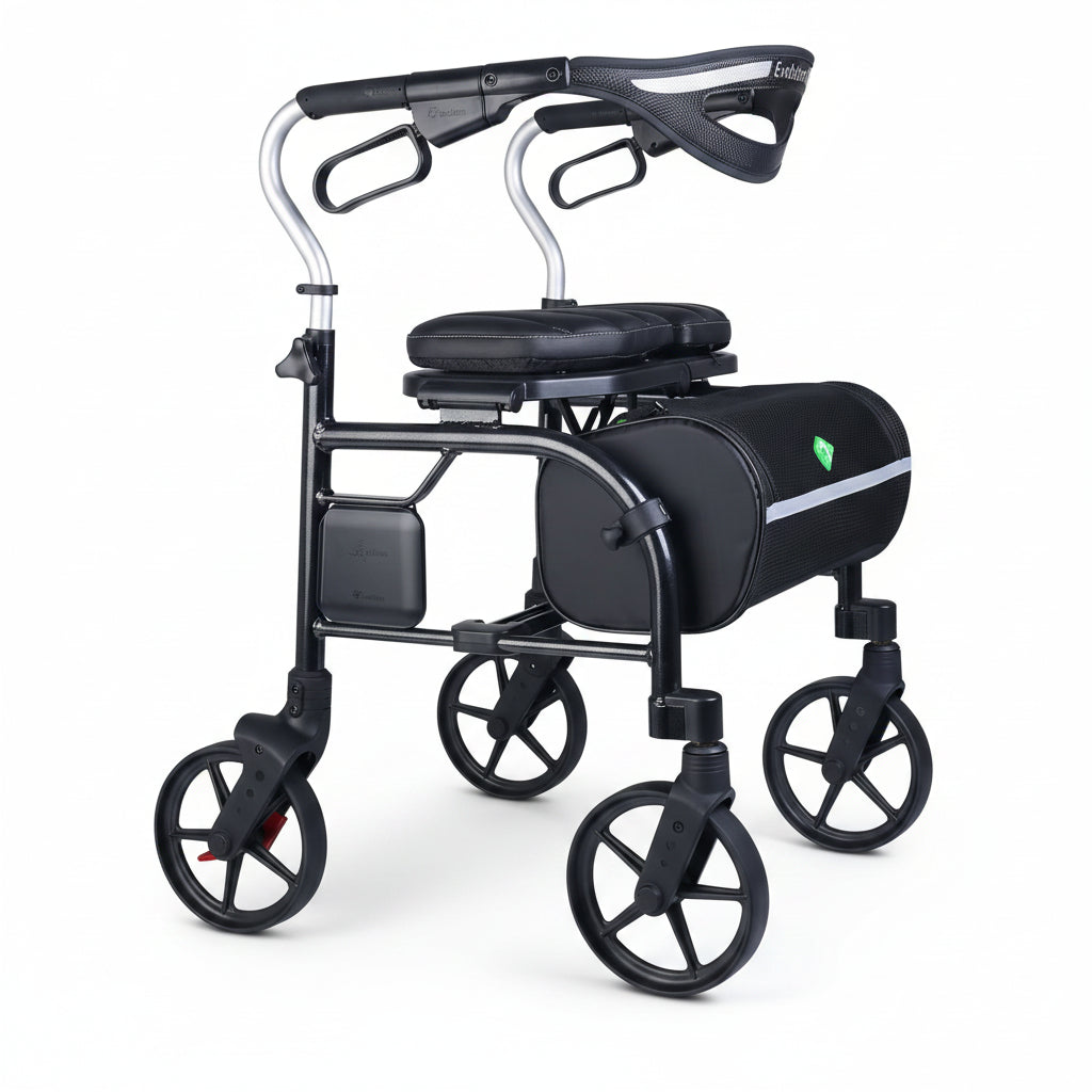 Trillium Tall Rollator Carbon Black - Rental