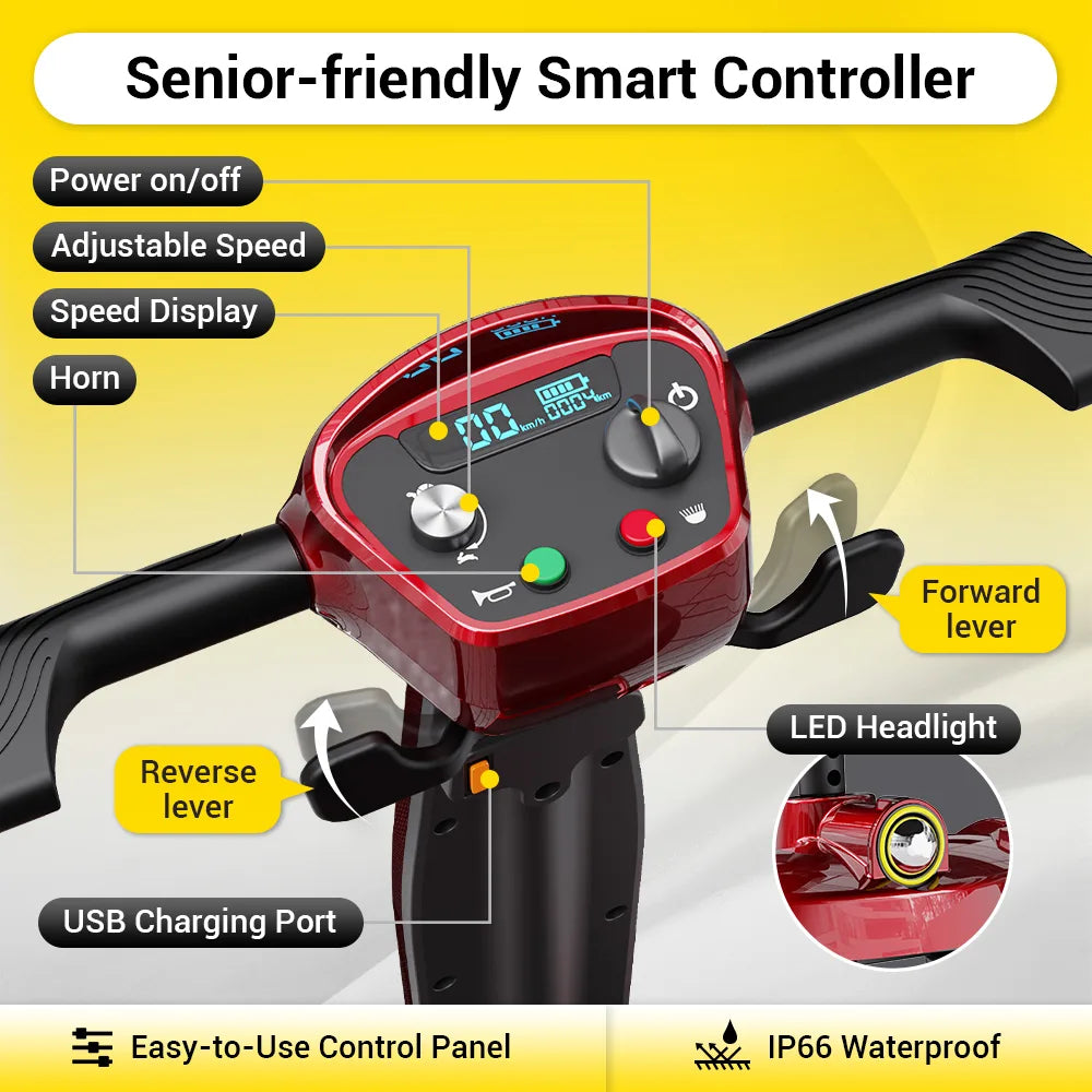 M10 Foldable Electric Mobility Scooter - Rental
