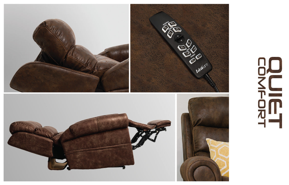 Pride VivaLift Tranquil 2 Power Recliner Petite/Wide Trento Charcoal