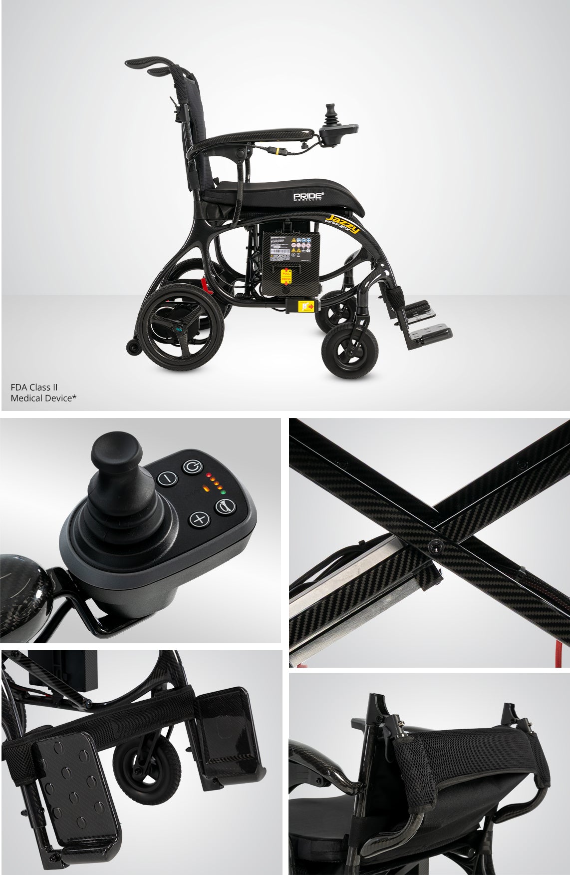 Pride Jazzy Carbon 27X Powered Wheelchair